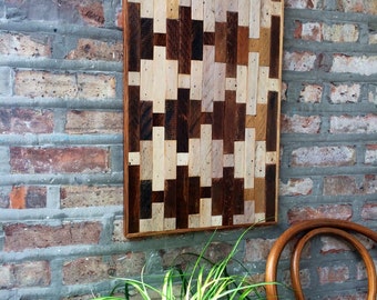 Reclaimed Wood Wall Hanging Collage Art