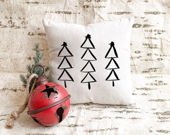 Christmas Pillow: Trees, christmas tree pillow, christmas decor, holiday throw pillow, holiday pillow, holiday home decor