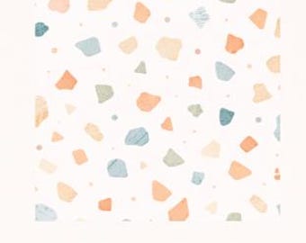 Boho Terrazzo Pattern PNG | Neutral Aesthetic Background | Sublimation Design | Minimalist Digital Paper | Instant Download