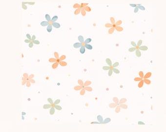 Boho Floral Pattern PNG | Neutral Aesthetic Background | Sublimation Design | Minimalist Digital Paper | Instant Download