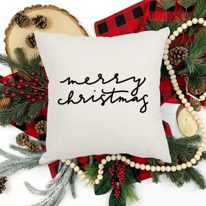 Christmas Pillow: Merry Christmas, holiday pillow, christmas throw pillow, holiday throw pillow, christmas decor, holiday decor