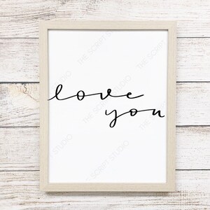 Love You printable, love you sign, love you print, nursery print, digital print, love you printable, love you digital download