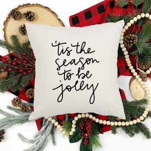 Christmas Pillow: Tis The Season, christmas decor, holiday pillow, holiday decor, christmas throw pillow, holiday throw pillow