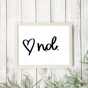 North Dakota printable, North Dakota sign, North Dakota print, North Dakota art, digital print, digital download, printable, digital art