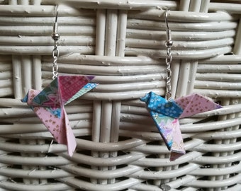 Origami Earrings Bird