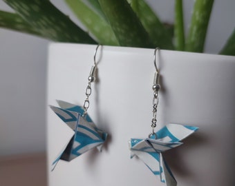 Origami Earrings Bird