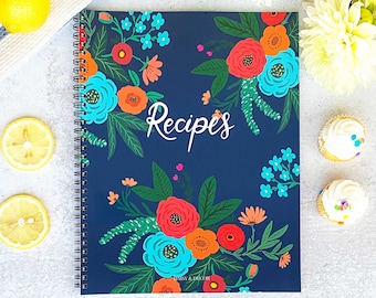 Recipes Notebook Journal, Gift for her, Kitchen Recipe Storage, Birthday gift for her, Housewarming gift kitchen shelf decor gift mom gift