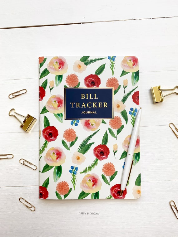 Monthly Undated Planner 2026 Bill Tracker Journal, Bill organizer, budget book, Home Office, office, coworker gift, bill notebook