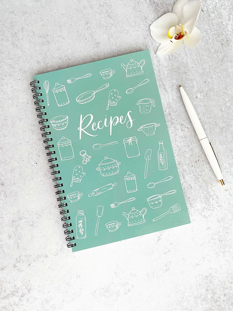 Blank Recipe Notebook Large Recipe Book Kitchen Utensils Etsy UK