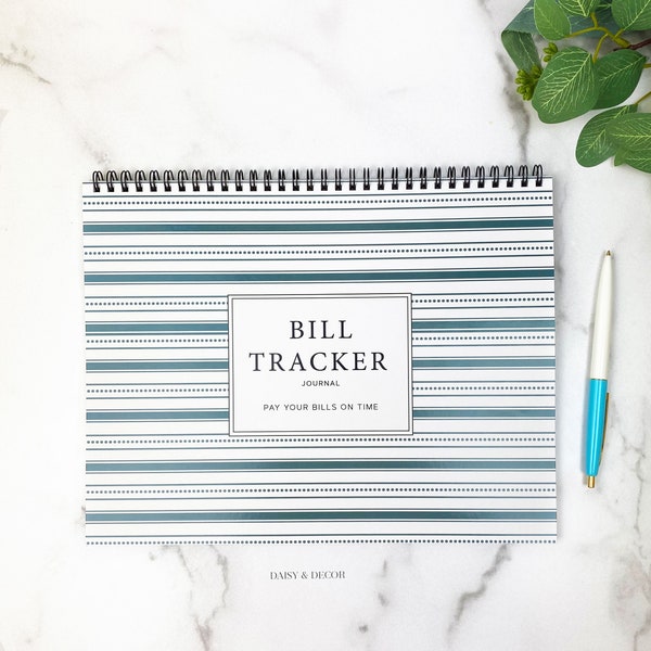 Bill Tracker Journal, 2023 Bill Planner, Budget book, bill organizer, Undated Planner, Monthly Calendar
