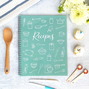 Hardcover Lemon Recipe Book to Write in Your Own Recipes With Tabs