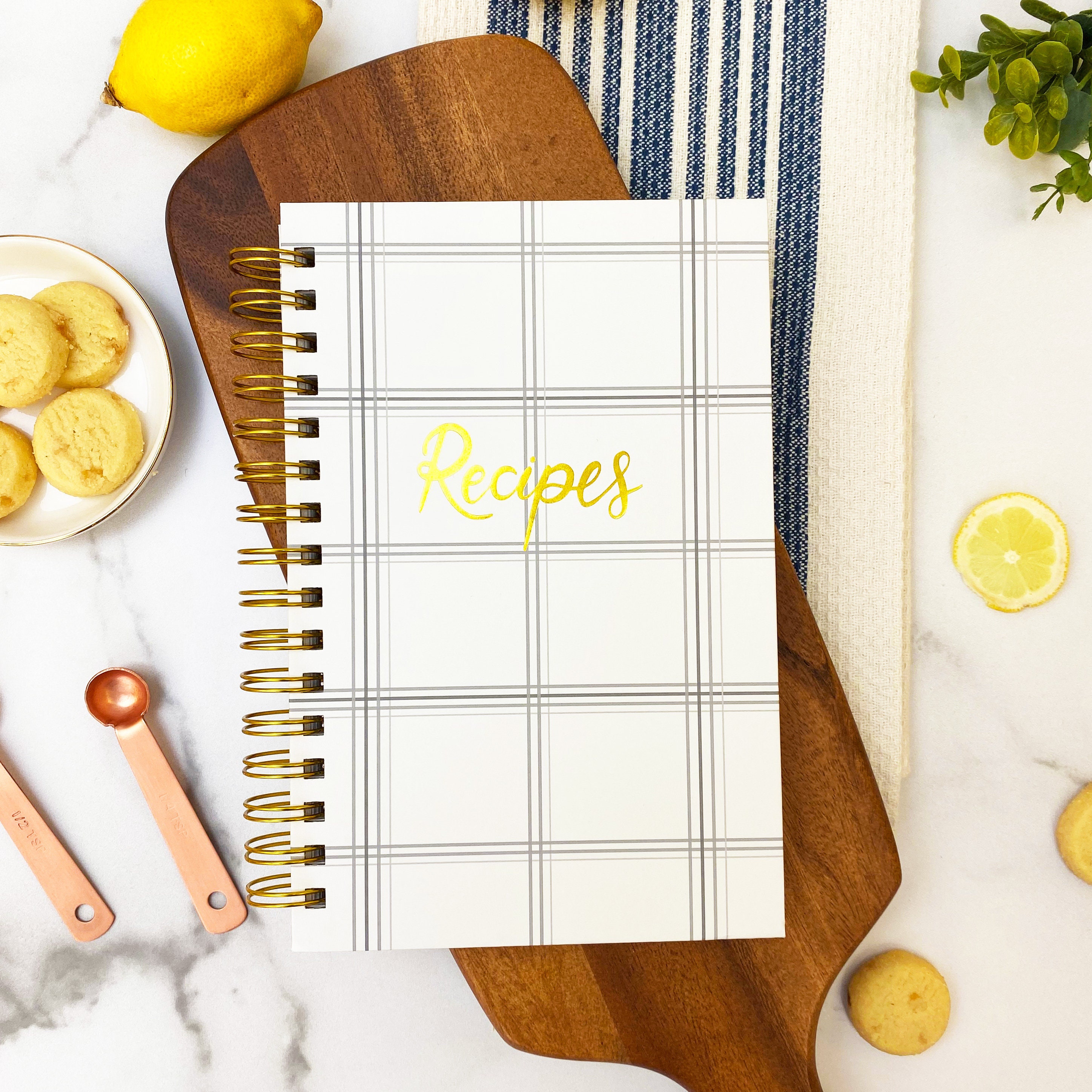 IMPERFECT (seconds sale) Hardcover Kitchen Recipe Journal Cookbook, R…