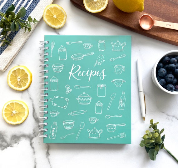 Blank Recipe Book To Write In Your Own Recipes, Recipe Notebook Hardcover  Spiral Bound, Recipe Organizer, Cooking Recipe Journal, Cook Book Journals