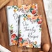Kitchen Recipe Journal Cookbook, Recipe Book, Floral Gift for her, Family Cookbook, Family Recipes Recipe Book Housewarming, Birthday Gift 