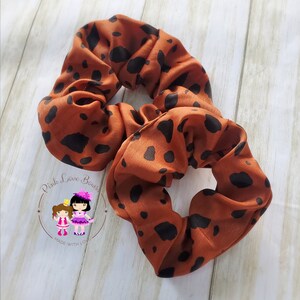 burnt orange polka dot scrunchie set big scrunchies