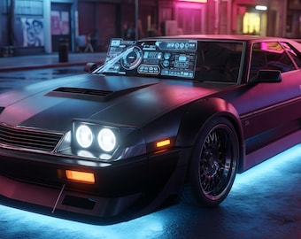 Samsung Frame TV Art | Cyberpunk Underground Cars 8 Image Bundle | Dark Alley Digital Download | TheFrame TV Edgerunner Collection