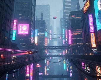 Cyberpunk Aesthetic 8 Image Bundle Samsung Frame TV Art - Blade Runner Neon Streets Digital Download Collection | Neo Tokyo Dreams Pack 2