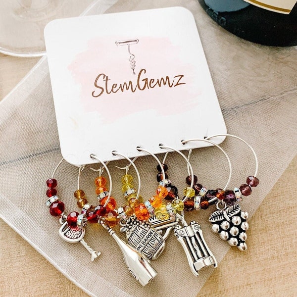 Wine Charm Favors Etsy