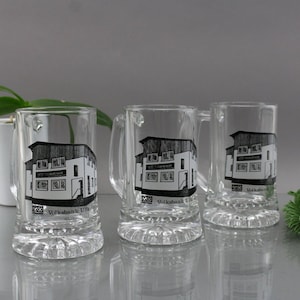 Glass Beer Mug Volksbank Ulfa Advertising Beer Glass 0.2 Liter Oktoberfest Drinks 1 Piece