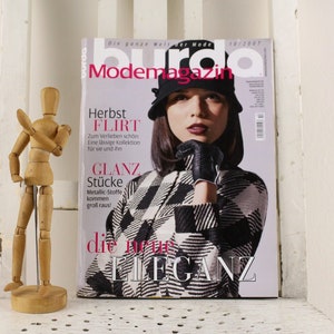 Burda Special Fashion Magazine 10/2007 complete with supplement and pattern magazine newspaper for sewing in German