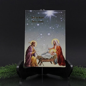 Cartolina Cartolina di Natale anni '50 Decorazione di auguri di buon Natale