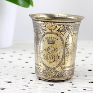 Baptismal cup precious 800 silver handcrafted 1947 German handcrafted souvenir and precious handcrafted