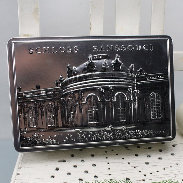 Metall Box Schloss Sanssouci Box Dose für Gebäck Küche Vintage