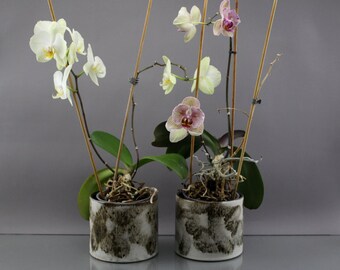 Vintage Fat Lava Flowerpot Handmade Made in Mid Century Home Decor Decoration for Window and House Number 199 13