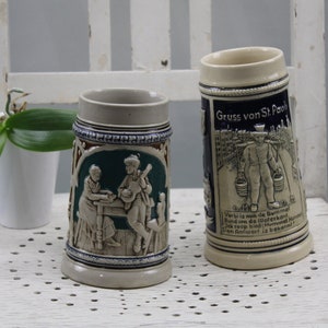 Beer Mug 2 Pieces Collectibles Ceramic Porcelain Beer Mug Set
