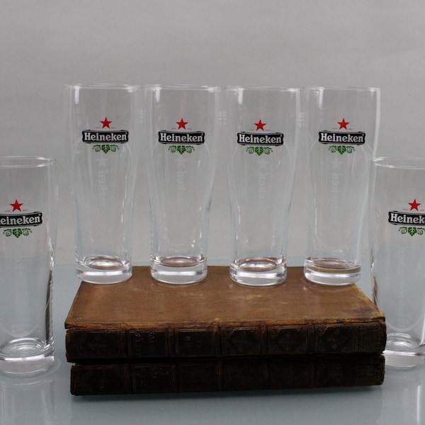 Ensemble de 6 verres à bière Heineken, ensemble de verres pour équipement de bar de 0,25 litre