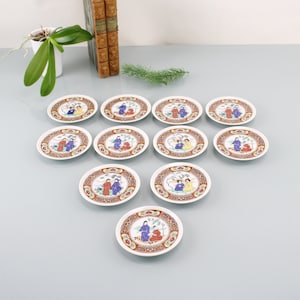 Coasters Vohenstrauss Mid Century Germany Porcelain Picture Porcelain Coasters