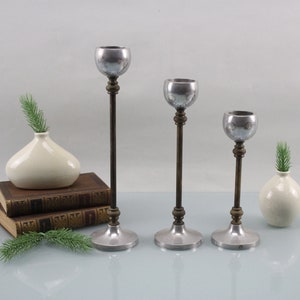 Mid Century Brutalist Candle Holder Set of Three 1960s Design Tealight Holder