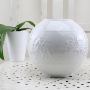 Alka Kunst Ball Vase Porcelain Vase Germany Vintage Mid Century Table Flower Vase Handmade GDR Design Vase 70s