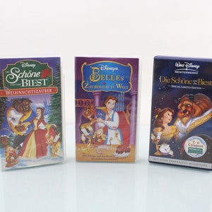 Special Limited Edition Walt Disney Beauty and the Beast Masterpiece 3 Pieces Video Cassette Video Recorder Language: German