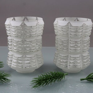 2 pieces of glass lampshades Mid Century 70s