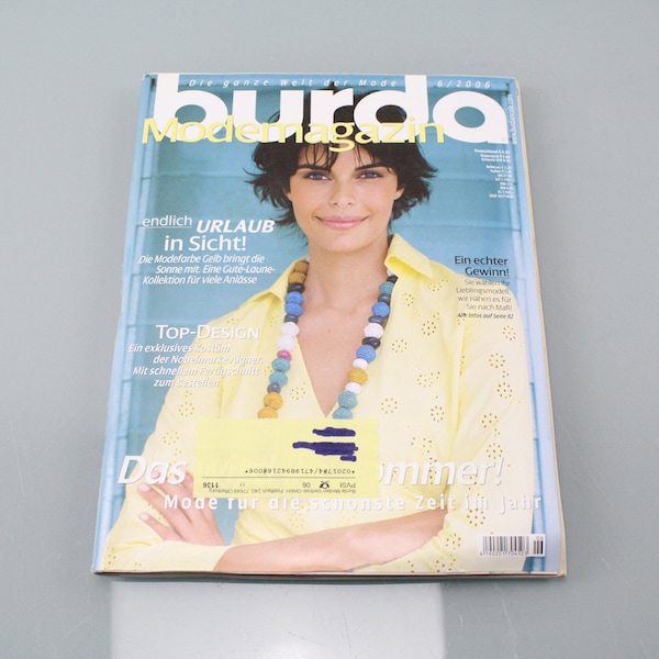Burda Special Mode Magazin 06/2006 komplett mit Beiheft und Schnittmuster Magazin Zeitschrift Zeitung zum Nähen auf Deutsch
