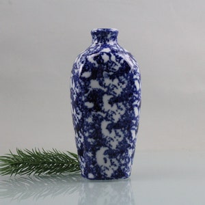Vintage Vase Made in Bavaria Rosenthal German Porcelain White Cobalt Blue