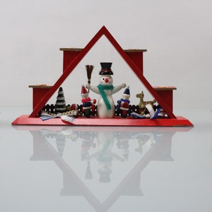 Candle Holder Pyramid Christmas Candle Holder Handmade from Wood