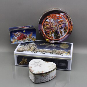 4 pieces cans container boxes crate advertising metal boxes for kitchen Kaiser shop