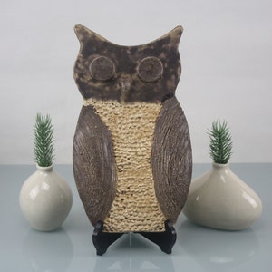 Owl ceramic figures from the 70s Precious handcraft decoration figure handcraft
