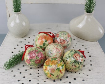 6 pieces Christmas tree balls decoration Christmas balls Christmas decoration Christmas tree jewelry vintage paper balls