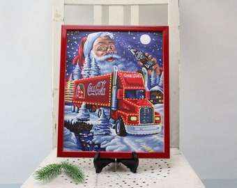 Vintage advertising board Coca Cola Vintage used Vintage advertising advertising signs Wall picture in frame