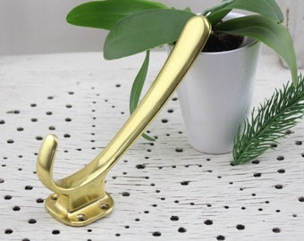 Coat hook brass wardrobe hook Rockabilly 1 piece