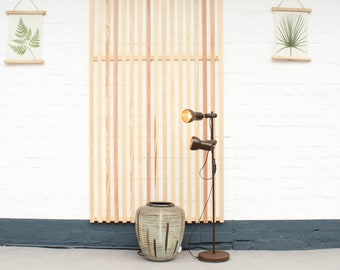 Vintage brown design floor lamp metal swivel head 70s vintage design lamps office lamps