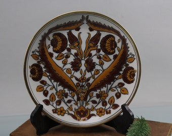 Wall plate decoration handmade ceramic porcelain plate for hanging serving plate mandala picture Greece Rodos