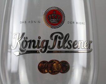 Vintage Pack of 6 König Pilsener beer glasses Pils glasses German beer 0.2 liters