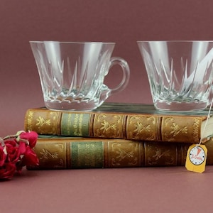 9 piezas de tazas de té de vidrio de los años 70, vasos de mediados de siglo para té o café, tazas de espresso de vidrio vintage