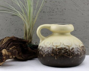 Vintage. Vase Fat Lava Ceramic Handmade 60s Flower Vase Ceramic Table Decoration Collectible Piece High Quality Pattern