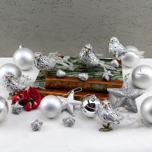 23-piece Christmas tree decoration Christmas balls handmade Christmas decoration Christmas tree jewelry silver