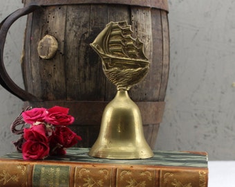 Vintage. Antique bell from 1950 ship collectible brass church decoration business bell handmade